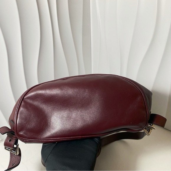 PRADA Burgundy Leather Drawstring Backpack - Picture 6 of 11